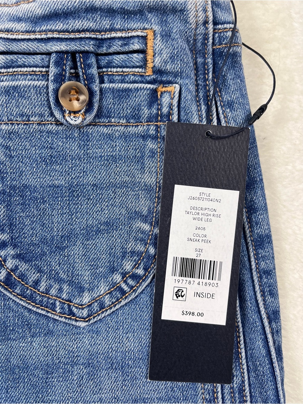 Veronica Beard Taylor Godet Wide-Leg Jeans - Picture 6 of 13